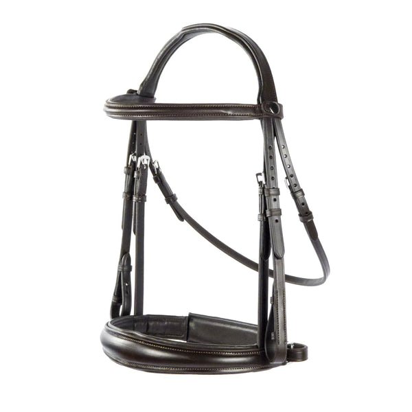 Havana Snaffle Bridle 'Stride' - removable flash