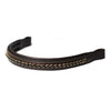 Straight Black Crystal  - Havana Browband