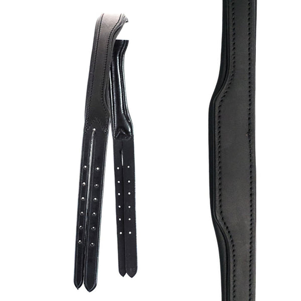 Nosebandless Anatomical Gel Padded with Cut Back Ears 4/8 Crownpiece - Black