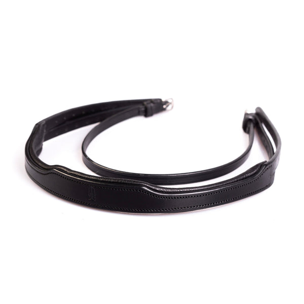 Nosebandless Anatomical Gel Padded with Cut Back Ears 4/8 Crownpiece - Black