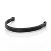 Flat Plain Straight Gel Browband - Black