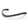 Black Thin Wave Browband - Black