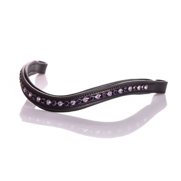 PURPLE & LILAC CRYSTAL MID THIN WAVE - BLACK BROWBAND