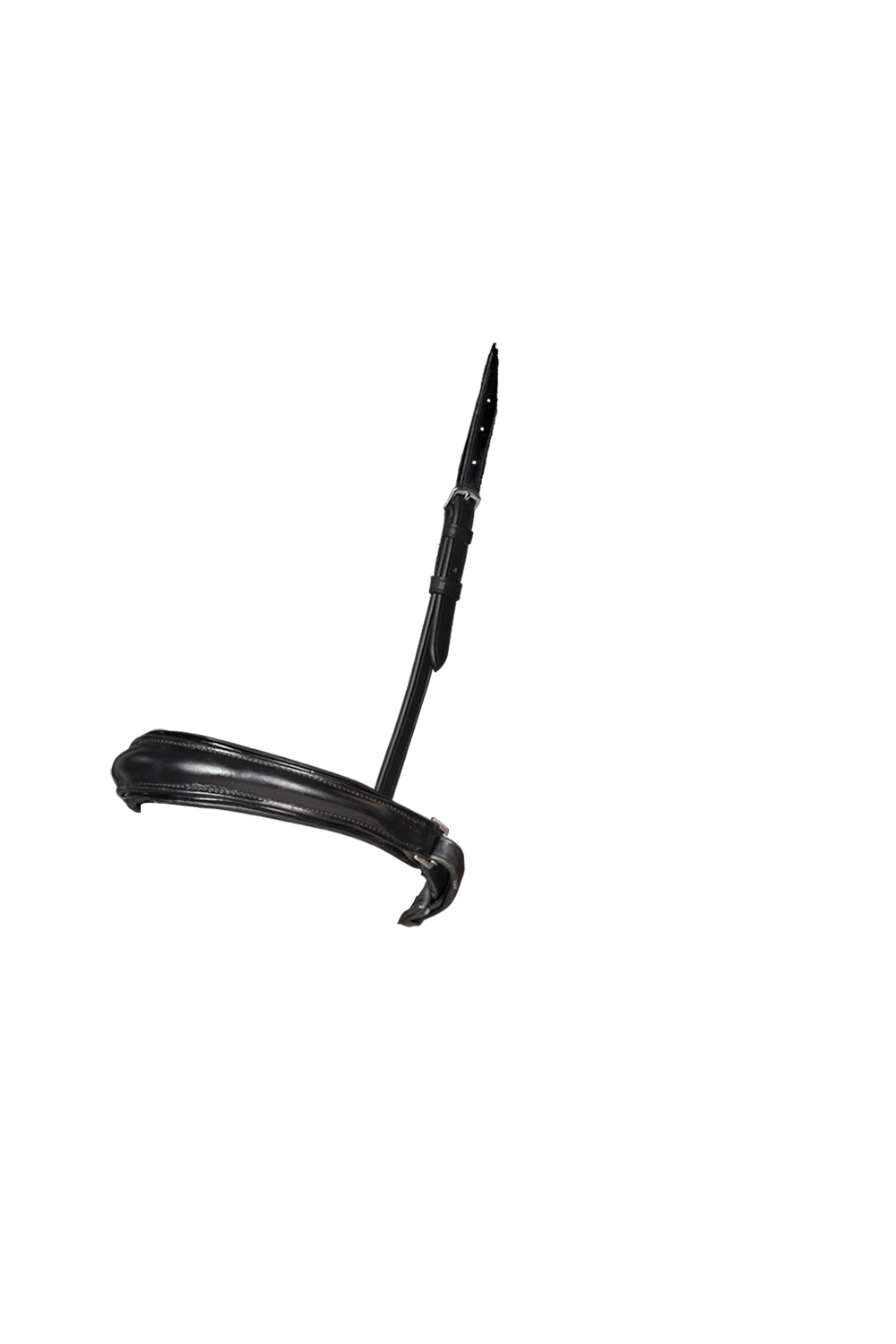 Anatomical Raised Patent Piped Converter Crank - Black Gel Noseband