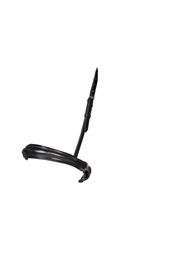 Anatomical Raised Patent Piped Converter Crank - Black Gel Noseband
