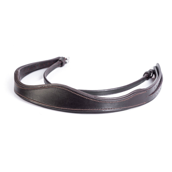 Double Anatomical Extra Wide Gel Padded with Cut Back Ears 4/8 Crownpiece - Havana