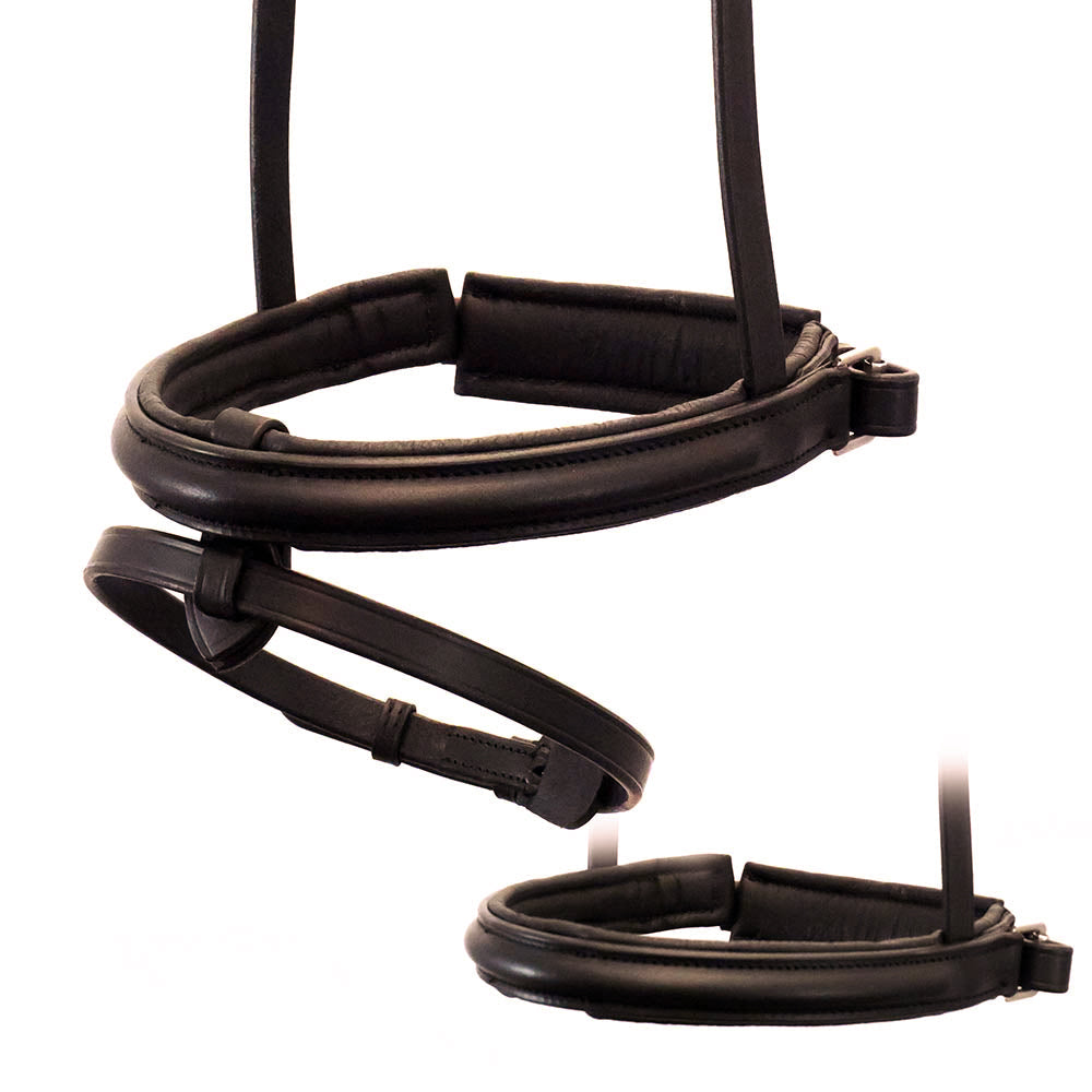 Straight Raised Plain Converter Crank - Havana Gel Noseband