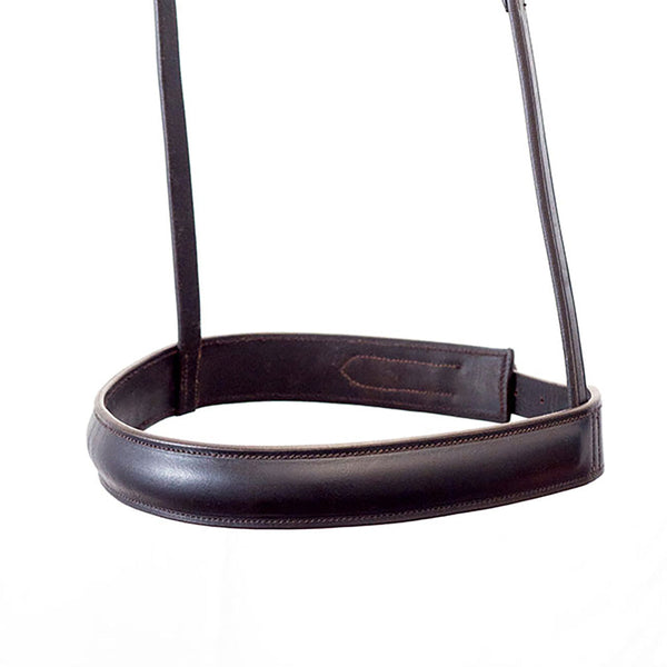 Straight Raised Plain Cavesson - Havana Fox Hunter Noseband