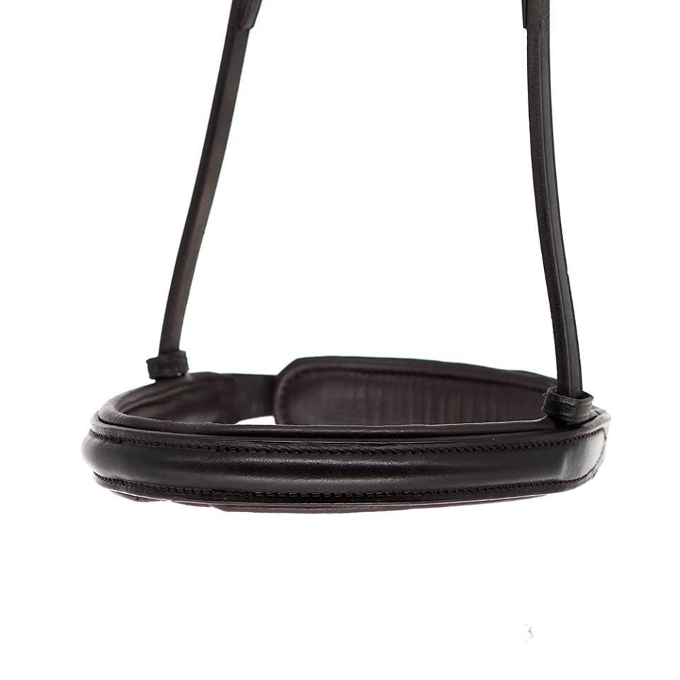 Straight Raised Plain Converter Cavesson - Havana Gel Noseband