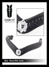 Plaited with Shields V Gel Browband - Black