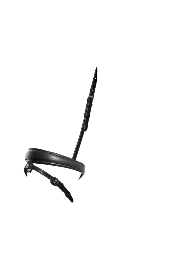Anatomical Raised Plain Cavesson Converter - Black Gel Noseband