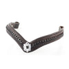 PLAITED WITH SHIELDS V SHAPE - HAVANA BROWBAND - Flexible Fit Equestrian LLC