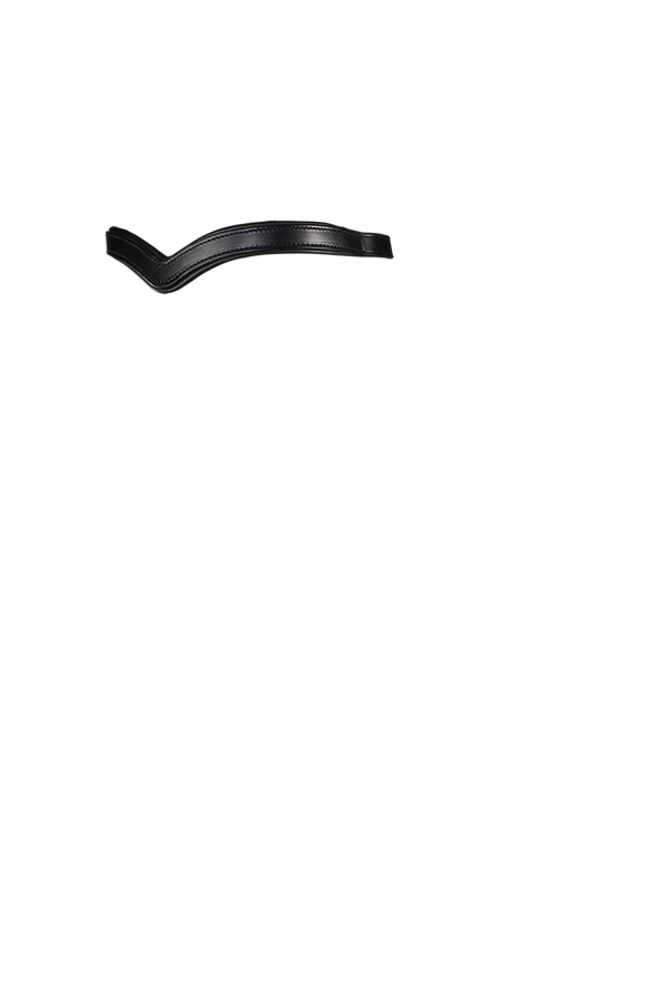 Flat Plain V Gel Browband - Black