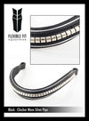 S/s Clincher with Silver Piping Wave Gel Browband - Black