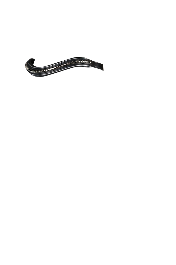 S/s Clincher with Silver Piping Wave Gel Browband - Black