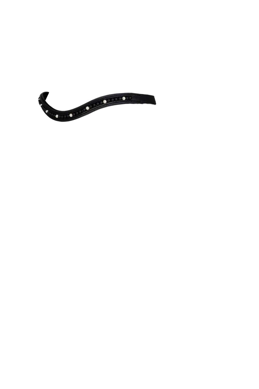 MYSTIC BLACK PEARL MID THIN WAVE - BLACK BROWBAND - Flexible Fit Equestrian LLC