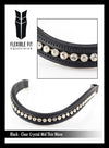 CLEAR MID THIN WAVE - BLACK BROWBAND - Flexible Fit Equestrian LLC