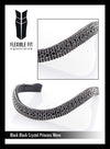 BLACK CRYSTAL PRINCESS WAVE - BLACK BROWBAND - Flexible Fit Equestrian LLC