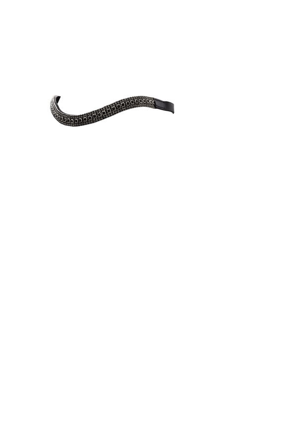 BLACK CRYSTAL PRINCESS WAVE - BLACK BROWBAND - Flexible Fit Equestrian LLC