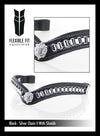 Silver Chain with Shields V Gel Browband - Black