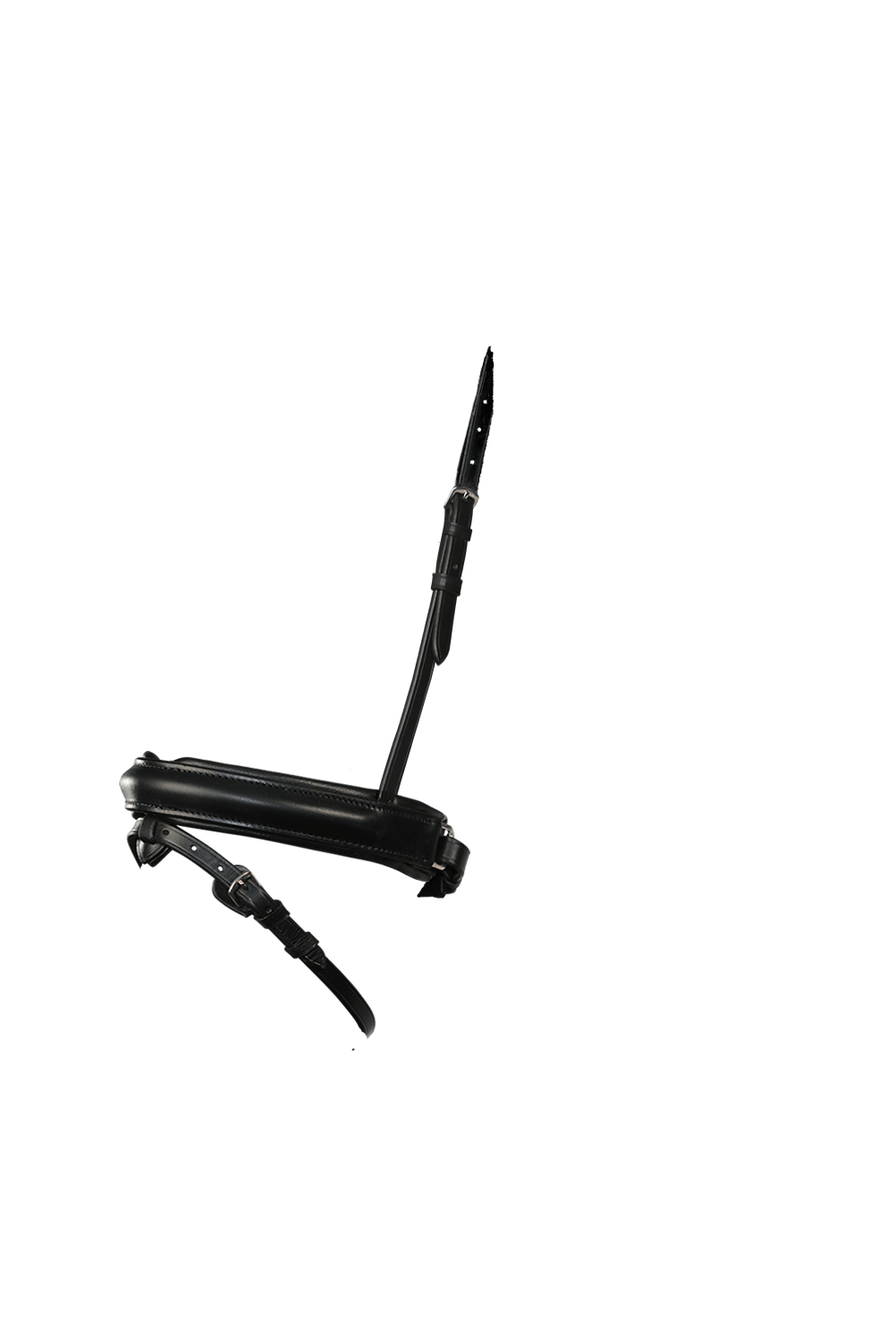 EXTRA WIDE STRAIGHT RAISED PLAIN CONVERTER CRANK - BLACK NOSEBAND - Flexible Fit Equestrian LLC