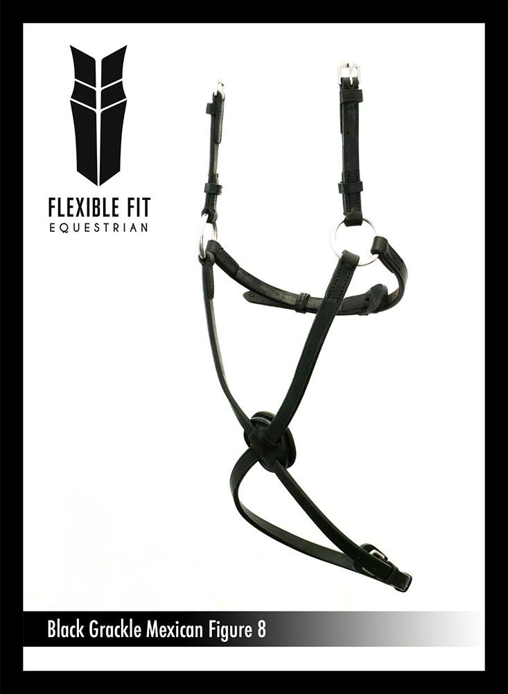 FIGURE 8 - BLACK NOSEBAND - Flexible Fit Equestrian LLC