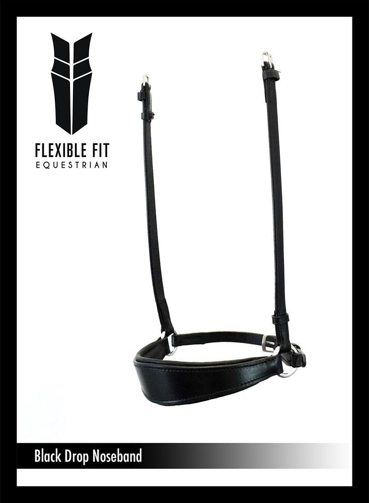DROP - BLACK NOSEBAND - Flexible Fit Equestrian LLC