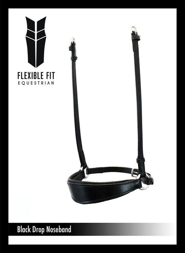 DROP - BLACK NOSEBAND - Flexible Fit Equestrian LLC