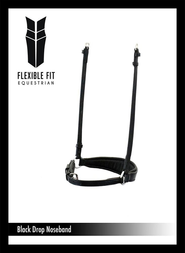DROP - BLACK NOSEBAND - Flexible Fit Equestrian LLC