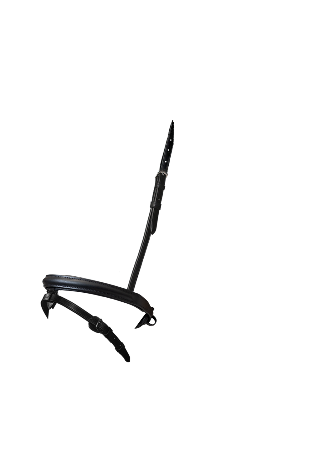 Straight Raised Plain Converter Cavesson - Black Gel Noseband