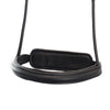 Straight Raised Plain Converter Cavesson - Black Gel Noseband