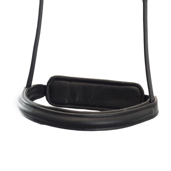 Straight Raised Plain Converter Cavesson - Black Gel Noseband