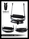 Straight Raised Plain Converter Cavesson - Black Gel Noseband