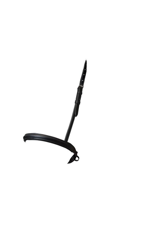 Straight Raised Plain Converter Cavesson - Black Gel Noseband