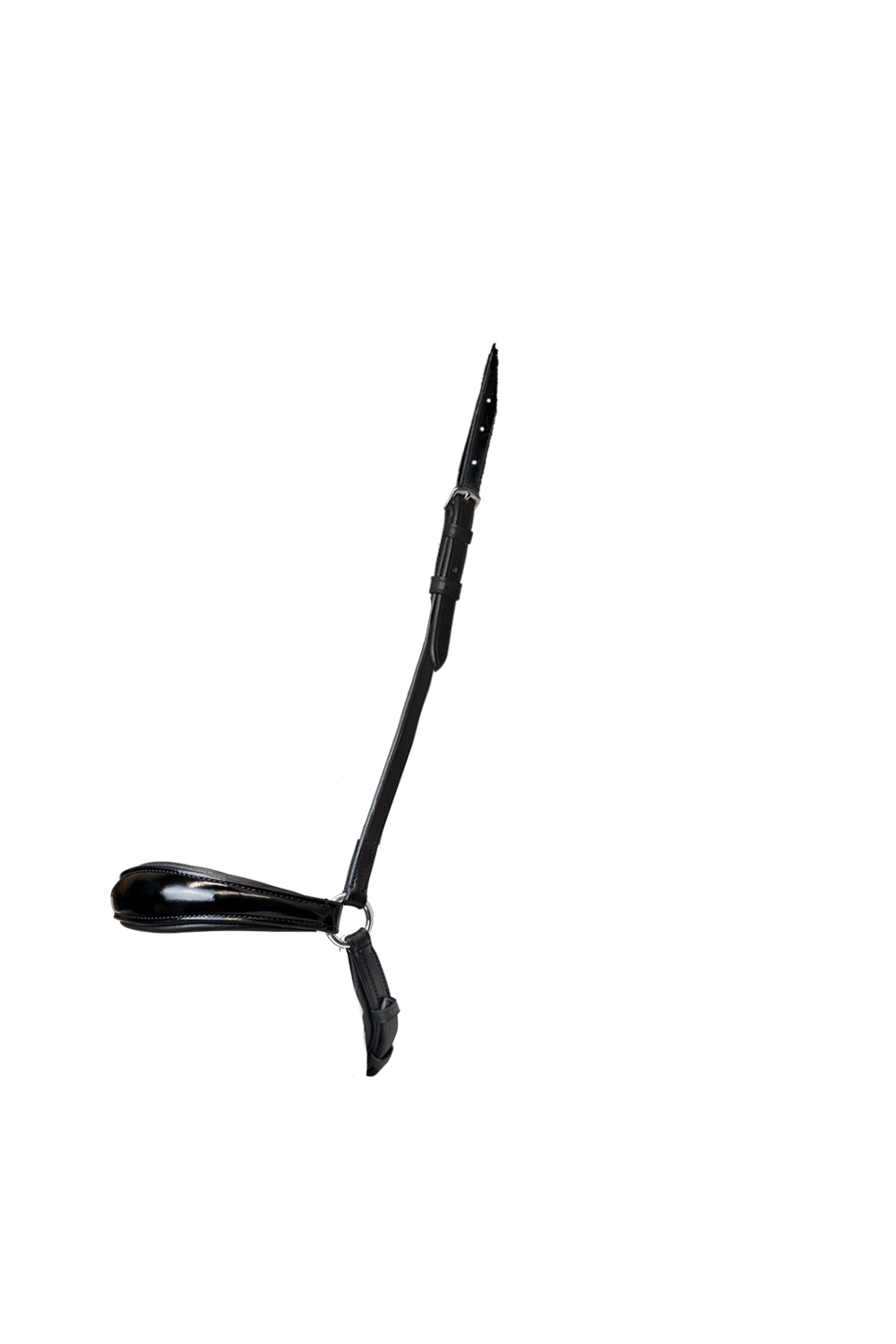 Raised Patent Drop - Black Gel Noseband