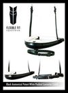ANATOMICAL RAISED PATENT WHITE PADDED CONVERTER CRANK - BLACK NOSEBAND - Flexible Fit Equestrian LLC