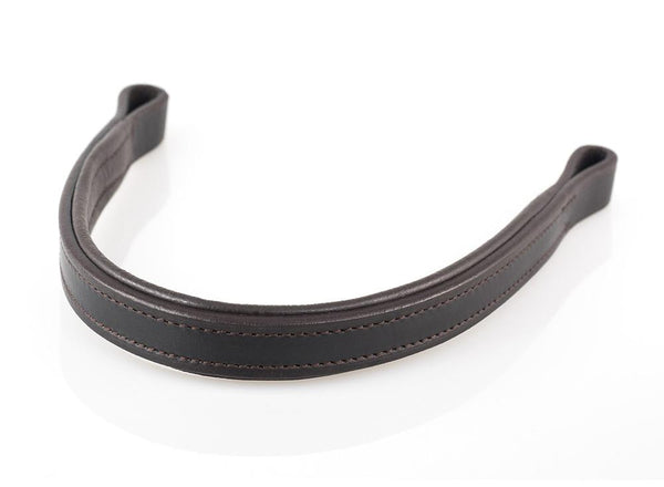 PLAIN FLAT - HAVANA BROWBAND - Flexible Fit Equestrian LLC