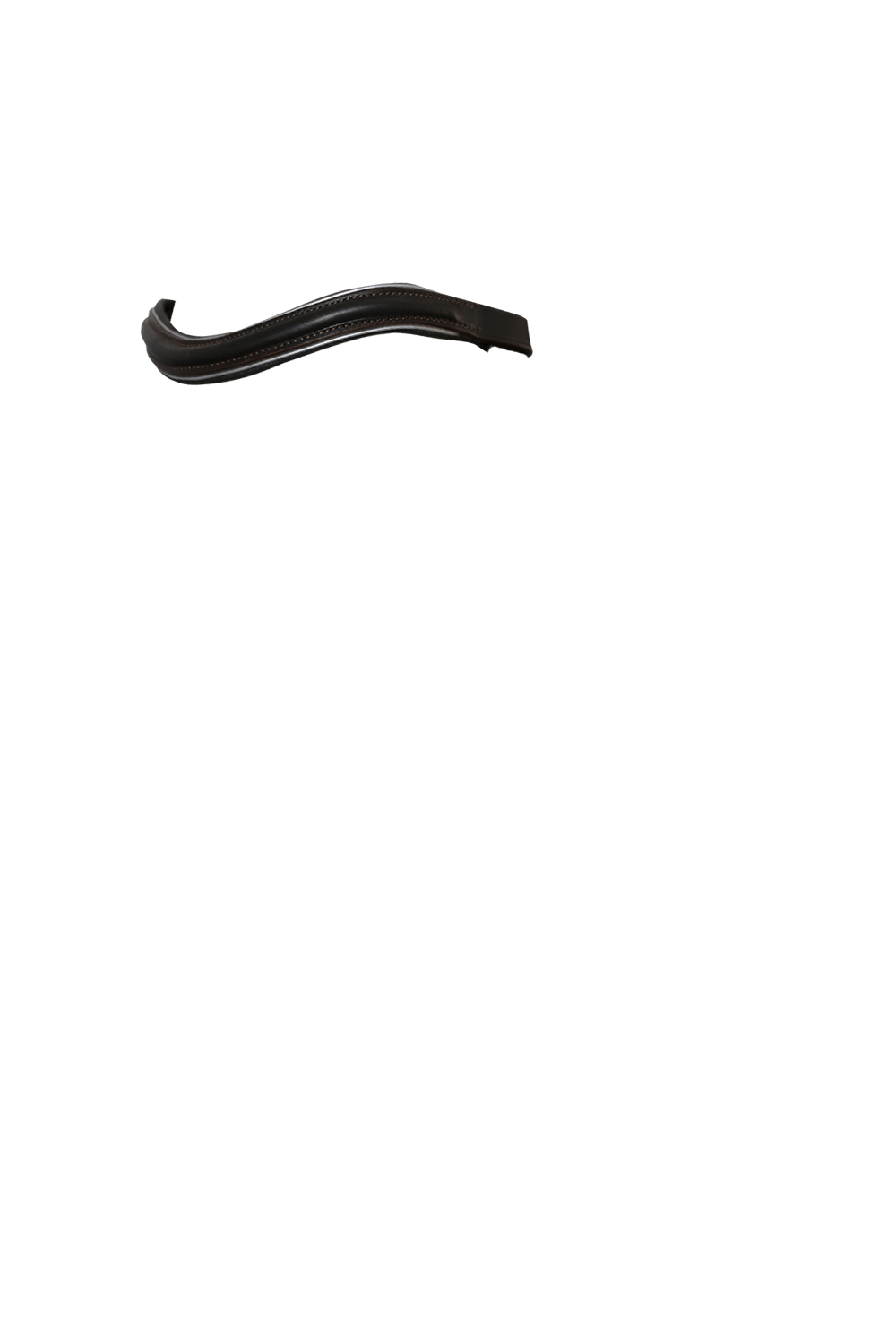 PLAIN RAISED WAVE SILVER PIPE - HAVANA BROWBAND - Flexible Fit Equestrian LLC