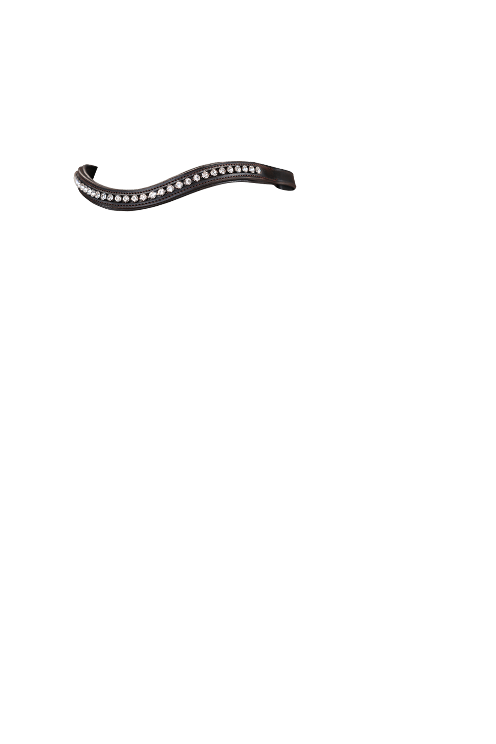 CLEAR CRYSTAL WAVE - HAVANA BROWBAND - Flexible Fit Equestrian LLC