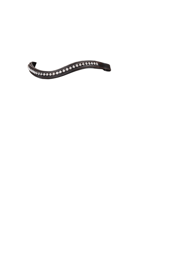 CLEAR CRYSTAL WAVE - HAVANA BROWBAND - Flexible Fit Equestrian LLC