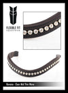 CLEAR CRYSTAL WAVE - HAVANA BROWBAND - Flexible Fit Equestrian LLC