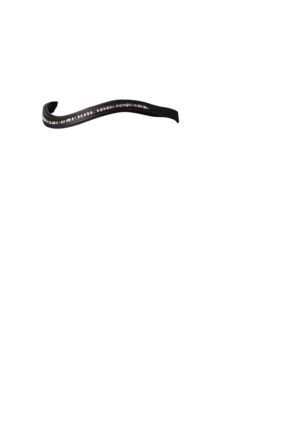 PURPLE AND LILAC MINI CLINCHER WAVE HAVANA BROWBAND - Flexible Fit Equestrian LLC