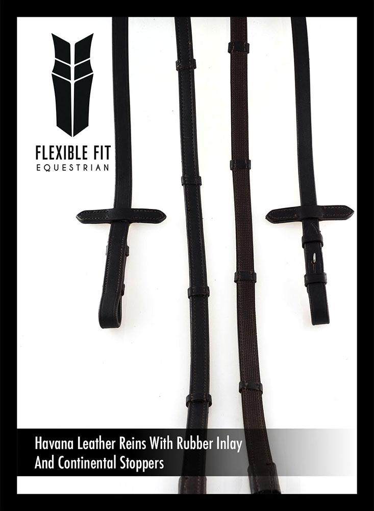 PLAIN LEATHER WITH RUBBER INSOLE AND CONTINENTAL STOPPERS HAVANA - Flexible Fit Equestrian LLC