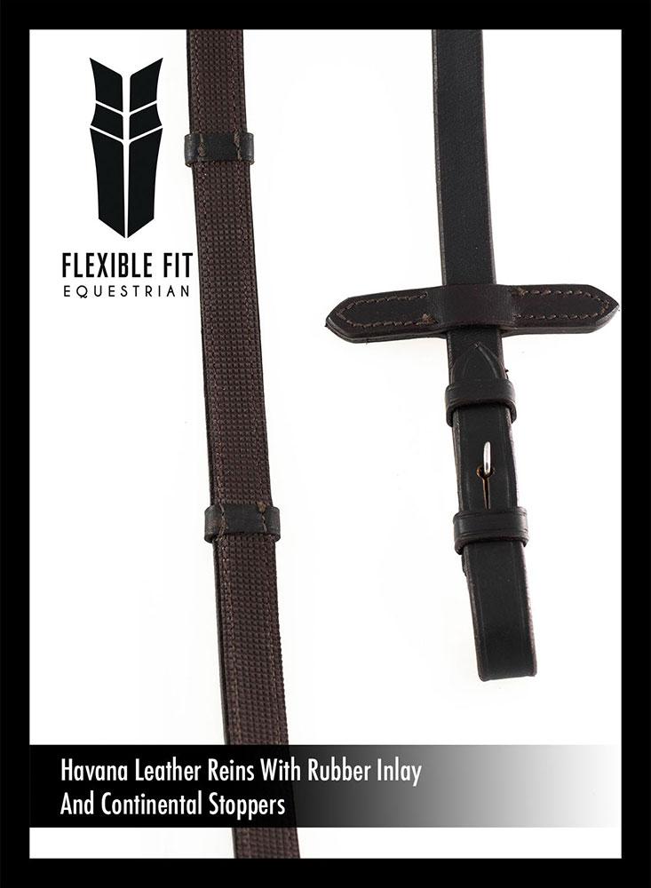 PLAIN LEATHER WITH RUBBER INSOLE AND CONTINENTAL STOPPERS HAVANA - Flexible Fit Equestrian LLC