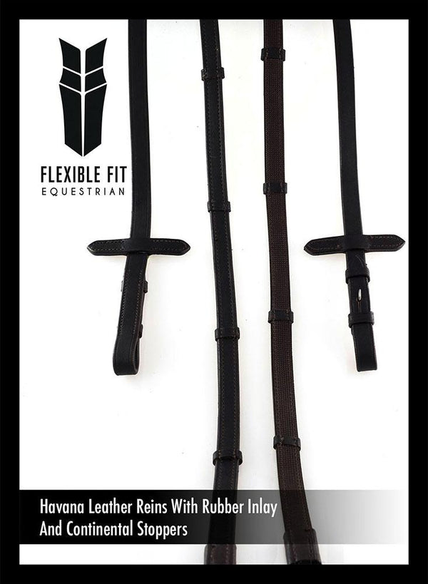 PLAIN LEATHER WITH RUBBER INSOLE AND CONTINENTAL STOPPERS HAVANA - Flexible Fit Equestrian LLC
