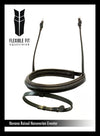 STRAIGHT RAISED PLAIN CAVESSON HANOVERIAN- HAVANA NOSEBAND - Flexible Fit Equestrian LLC