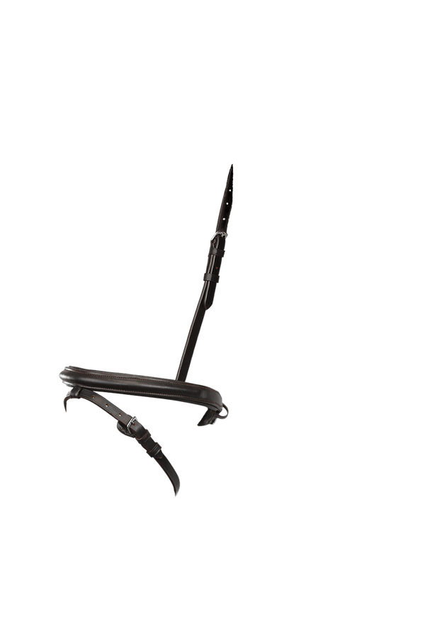 STRAIGHT RAISED PLAIN CAVESSON HANOVERIAN- HAVANA NOSEBAND - Flexible Fit Equestrian LLC