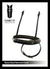 STRAIGHT RAISED PLAIN CAVESSON HANOVERIAN- HAVANA NOSEBAND - Flexible Fit Equestrian LLC