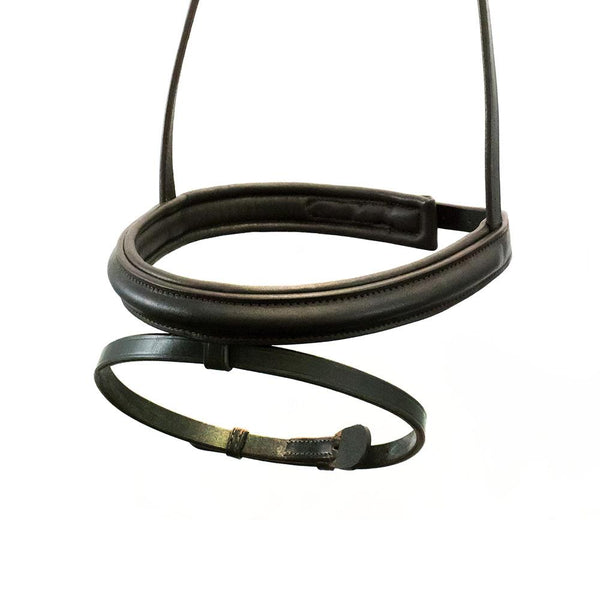 STRAIGHT RAISED PLAIN CAVESSON HANOVERIAN- HAVANA NOSEBAND - Flexible Fit Equestrian LLC