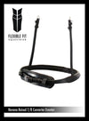 STRAIGHT PLAIN RAISED CAVESSON CONVERTER - HAVANA NOSEBAND - Flexible Fit Equestrian LLC